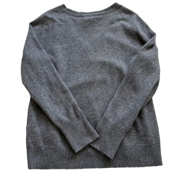 HALOGEN 100% CASHMERE GRAY V NECK SWEATER SIZE XL SOPHISTICATED CLASSIC - Picture 2 of 7